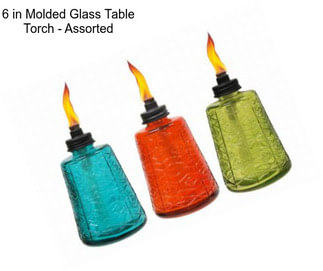 6 in Molded Glass Table Torch - Assorted