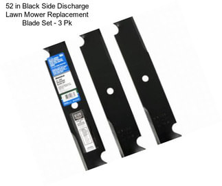 52 in Black Side Discharge Lawn Mower Replacement Blade Set - 3 Pk