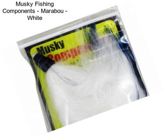 Musky Fishing Components - Marabou - White