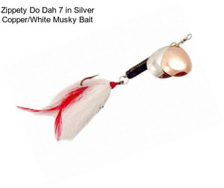 Zippety Do Dah 7 in Silver Copper/White Musky Bait