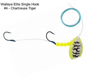 Walleye Elite Single Hook #4 - Chartreuse Tiger