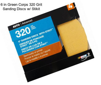 6 in Green Corps 320 Grit Sanding Discs w/ Stikit