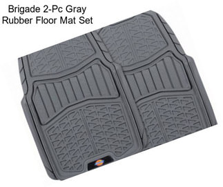 Brigade 2-Pc Gray Rubber Floor Mat Set