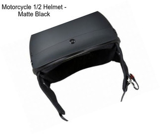 Motorcycle 1/2 Helmet - Matte Black