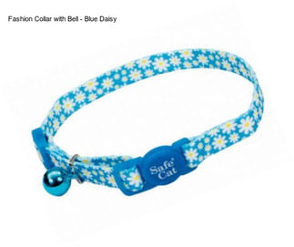 Fashion Collar with Bell - Blue Daisy