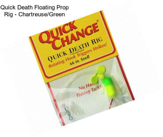Quick Death Floating Prop Rig - Chartreuse/Green