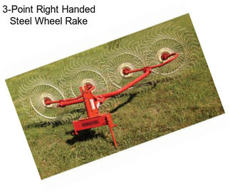 3-Point Right Handed Steel Wheel Rake