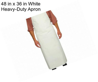 48 in x 36 in White Heavy-Duty Apron