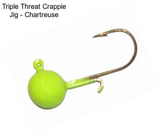 Triple Threat Crappie Jig - Chartreuse