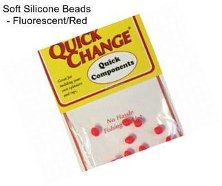 Soft Silicone Beads - Fluorescent/Red