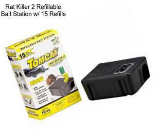 Rat Killer 2 Refillable Bait Station w/ 15 Refills