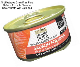 All Lifestages Grain Free Pure Salmon Formula Slices in Savory Broth Wet Cat Food