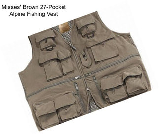 Misses\' Brown 27-Pocket Alpine Fishing Vest