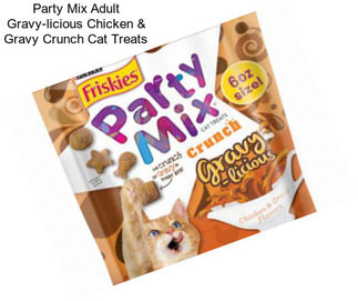 Party Mix Adult Gravy-licious Chicken & Gravy Crunch Cat Treats