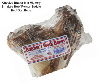 Knuckle Buster 6 in Hickory Smoked Beef Femur Saddle End Dog Bone