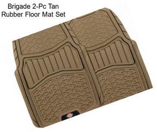 Brigade 2-Pc Tan Rubber Floor Mat Set