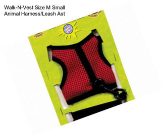 Walk-N-Vest Size M Small Animal Harness/Leash Ast