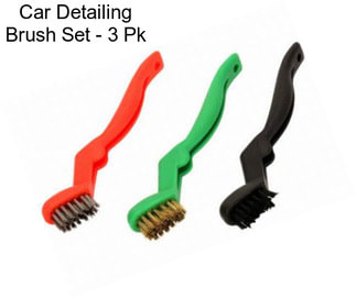 Car Detailing Brush Set - 3 Pk