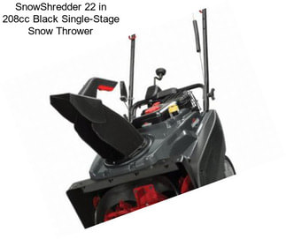 SnowShredder 22 in 208cc Black Single-Stage Snow Thrower