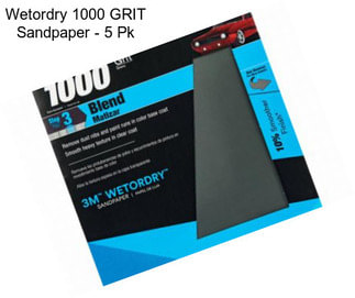 Wetordry 1000 GRIT Sandpaper - 5 Pk