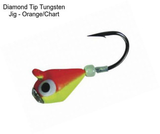 Diamond Tip Tungsten Jig - Orange/Chart