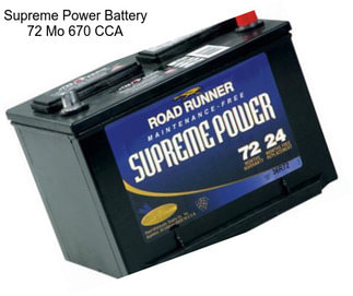 Supreme Power Battery 72 Mo 670 CCA