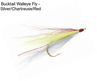 Bucktail Walleye Fly - Silver/Chartreuse/Red