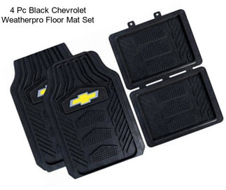4 Pc Black Chevrolet Weatherpro Floor Mat Set