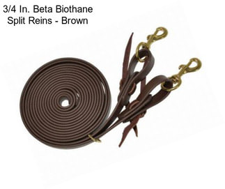 3/4 In. Beta Biothane Split Reins - Brown