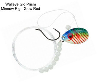 Walleye Glo Prism Minnow Rig - Glow Red