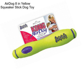 AirDog 8 in Yellow Squeaker Stick Dog Toy