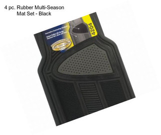4 pc. Rubber Multi-Season Mat Set - Black