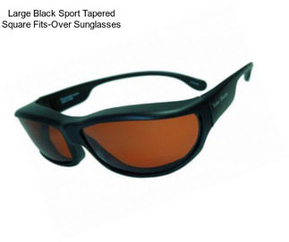 Large Black Sport Tapered Square Fits-Over Sunglasses