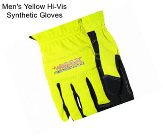Men\'s Yellow Hi-Vis Synthetic Gloves