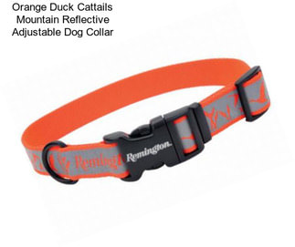 Orange Duck Cattails Mountain Reflective Adjustable Dog Collar