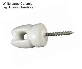 White Large Ceramic Lag Screw-In Insulator