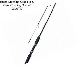 Rhino Spinning Graphite & Glass Fishing Rod w/ GlowTip