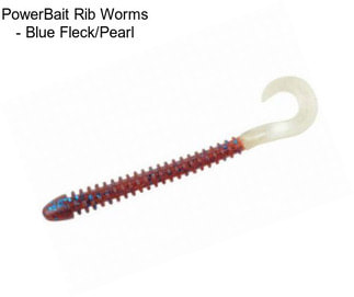 PowerBait Rib Worms - Blue Fleck/Pearl