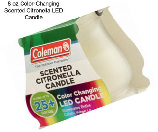 8 oz Color-Changing Scented Citronella LED Candle