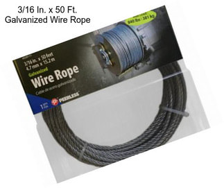 3/16 In. x 50 Ft. Galvanized Wire Rope
