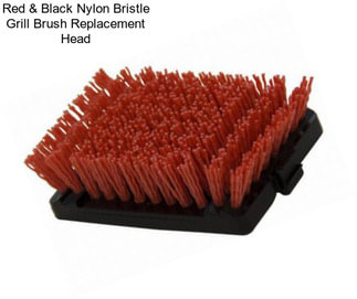 Red & Black Nylon Bristle Grill Brush Replacement Head