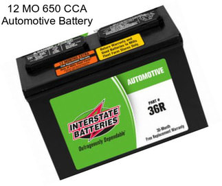 12 MO 650 CCA Automotive Battery