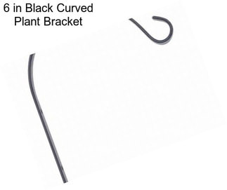 6 in Black Curved Plant Bracket