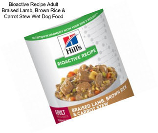 Bioactive Recipe Adult Braised Lamb, Brown Rice & Carrot Stew Wet Dog Food