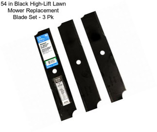 54 in Black High-Lift Lawn Mower Replacement Blade Set - 3 Pk