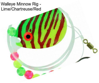 Walleye Minnow Rig - Lime/Chartreuse/Red