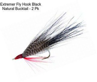 Extremer Fly Hook Black Natural Bucktail - 2 Pk