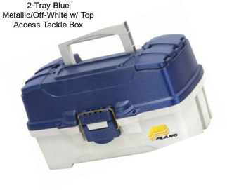 2-Tray Blue Metallic/Off-White w/ Top Access Tackle Box