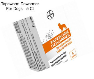 Tapeworm Dewormer For Dogs - 5 Ct