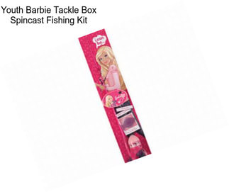 Youth Barbie Tackle Box Spincast Fishing Kit